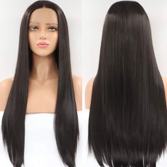 Accessories | Les 24 Dark Brown Straight Lace Front Wig New  display picture 3